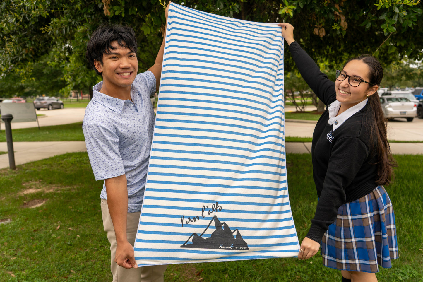 Verso l'alto Striped Beach / Bath Towel