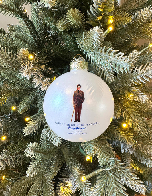 3" Glass Frassati Christmas Ornament