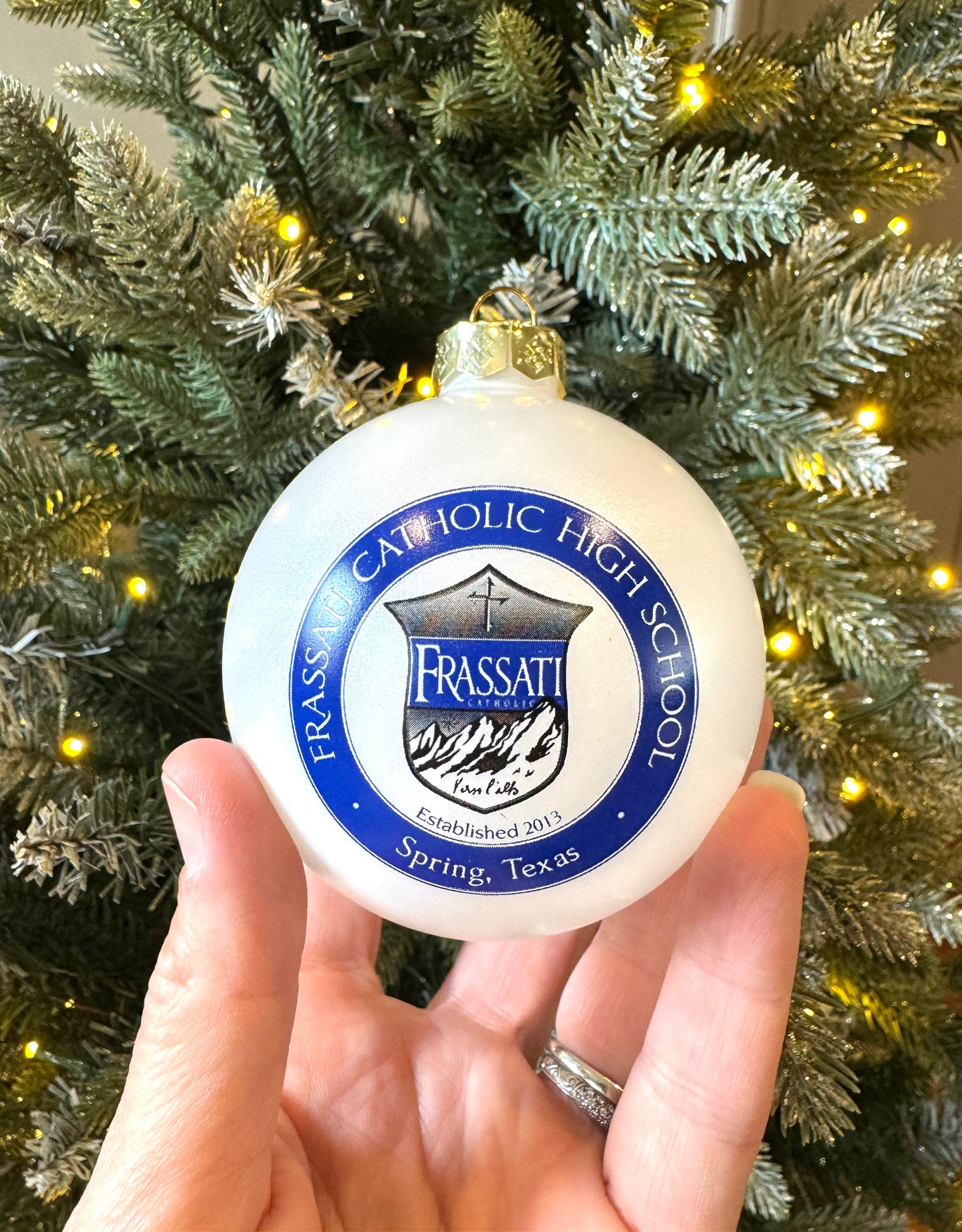 3" Glass Frassati Christmas Ornament