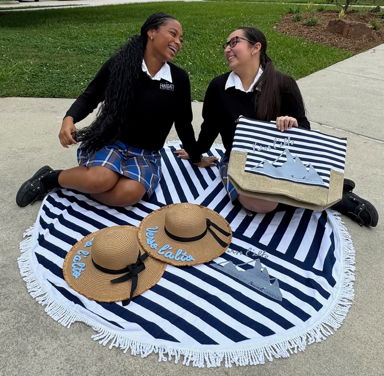 Verso l'alto Striped Beach Towel Extra Large