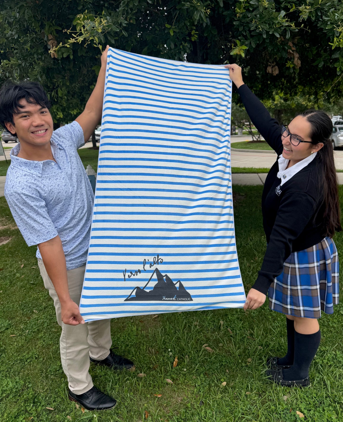Verso l'alto Striped Beach / Bath Towel